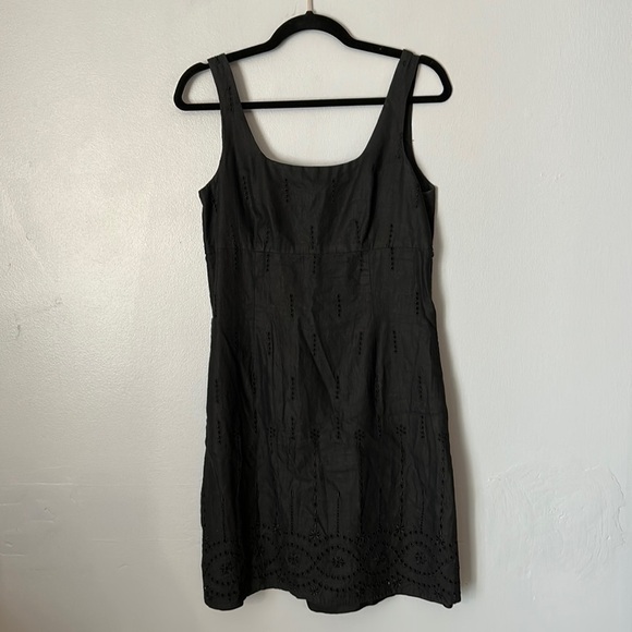 Oscar De la Renta Linen tank sheath dress size 10P - Picture 2 of 6